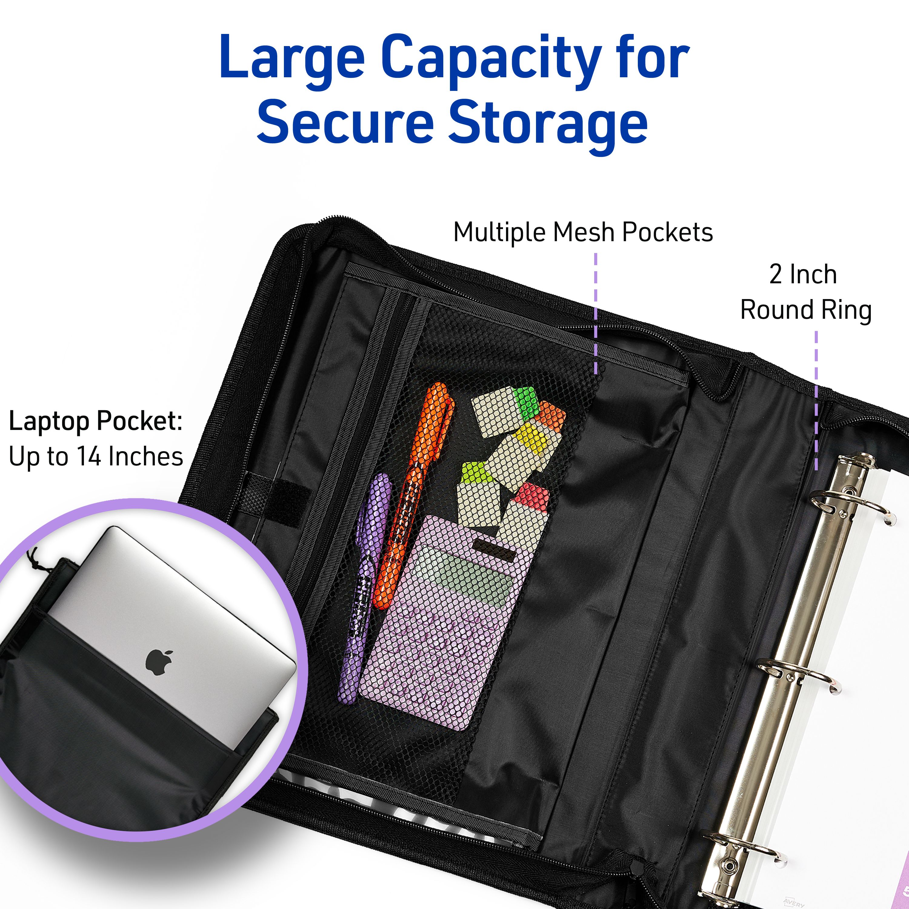 Binder Bag With Shoulder Strap For School Liquidraw A2 Art