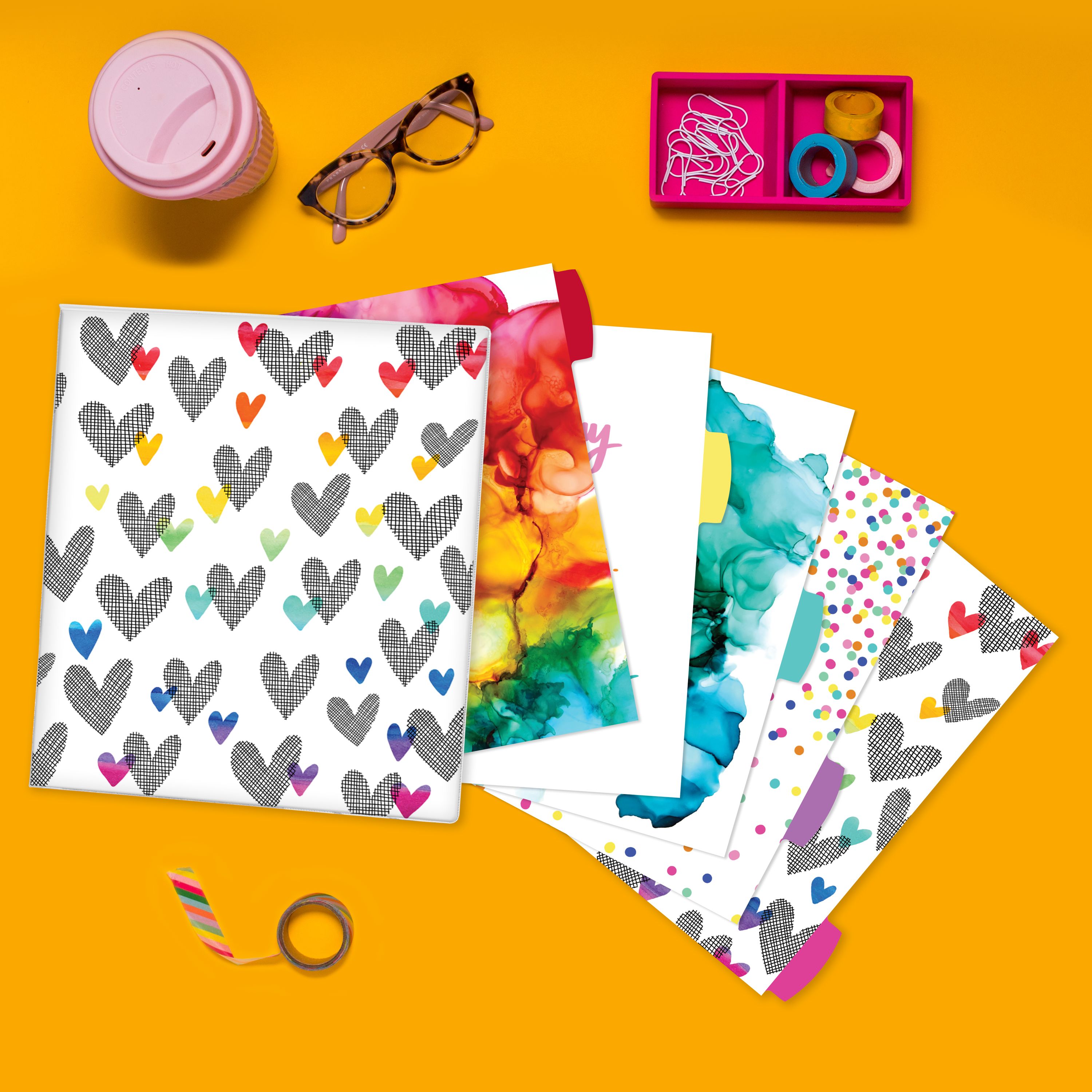 Avery + Amy Tangerine Designer Collection Binder, Anelli Rotondi, 2,5 Cm, 175-sheet Capacità, Trovare Ispirazione (28321) Find Inspiration, Raccoglitore Ad Anelli