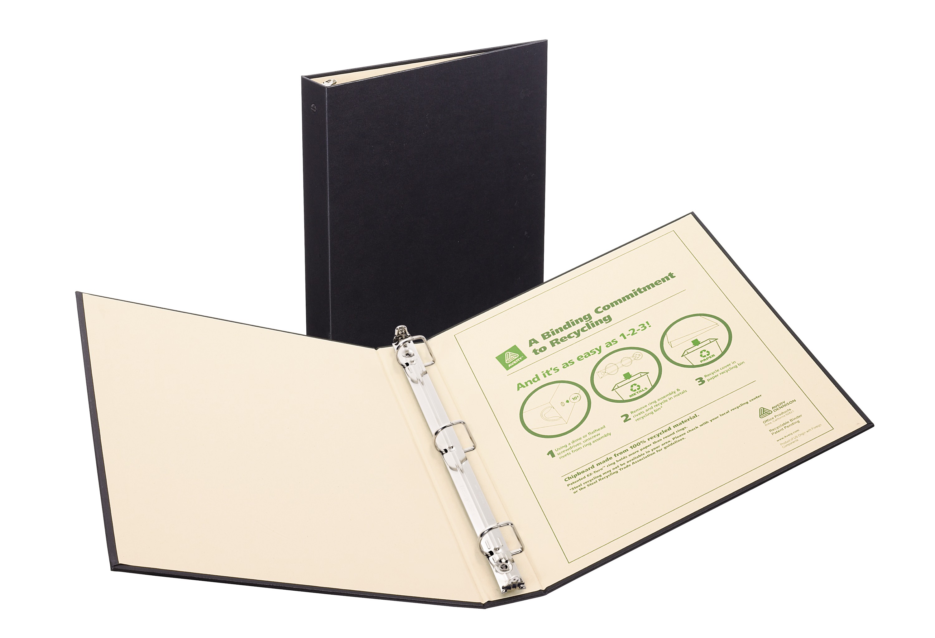 Avery Recyclable Binder 220Sheet Capacity, Black (50000)