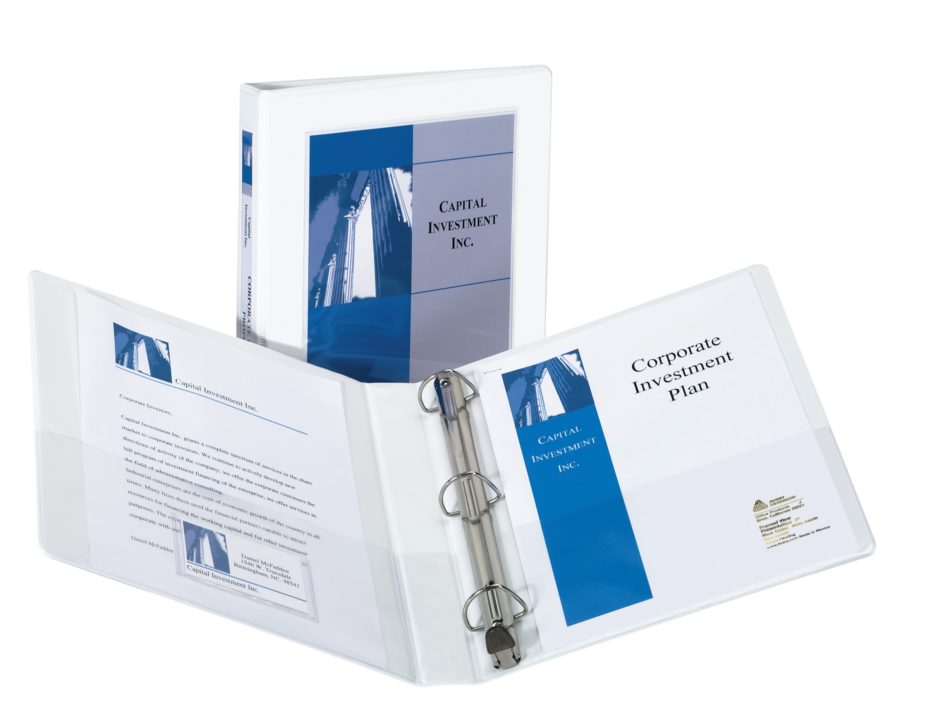 Avery Framed View Binder with 1/2" Slant Rings White (68052)