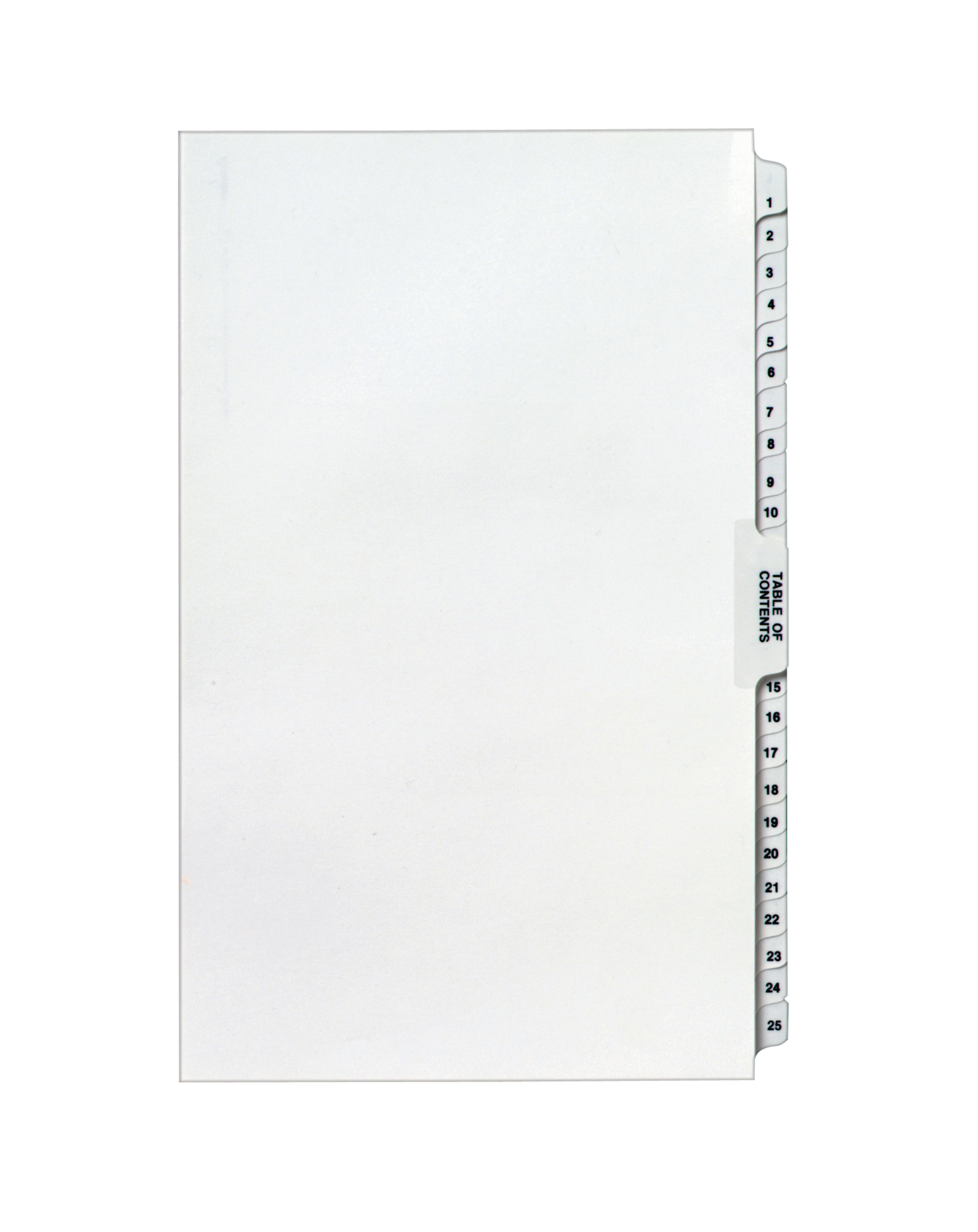 Preprinted Legal Exhibit Side Tab Index Dividers, Avery Style, 10