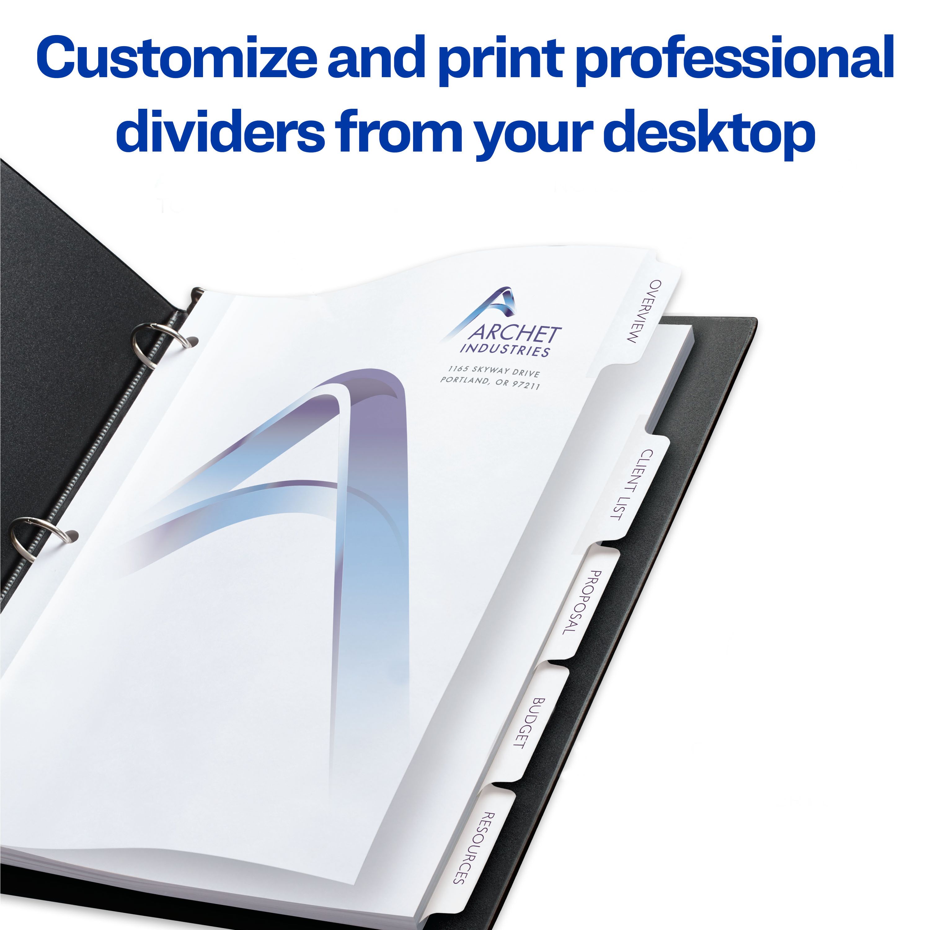Avery print on dividers 25 sets 11517 avery avery