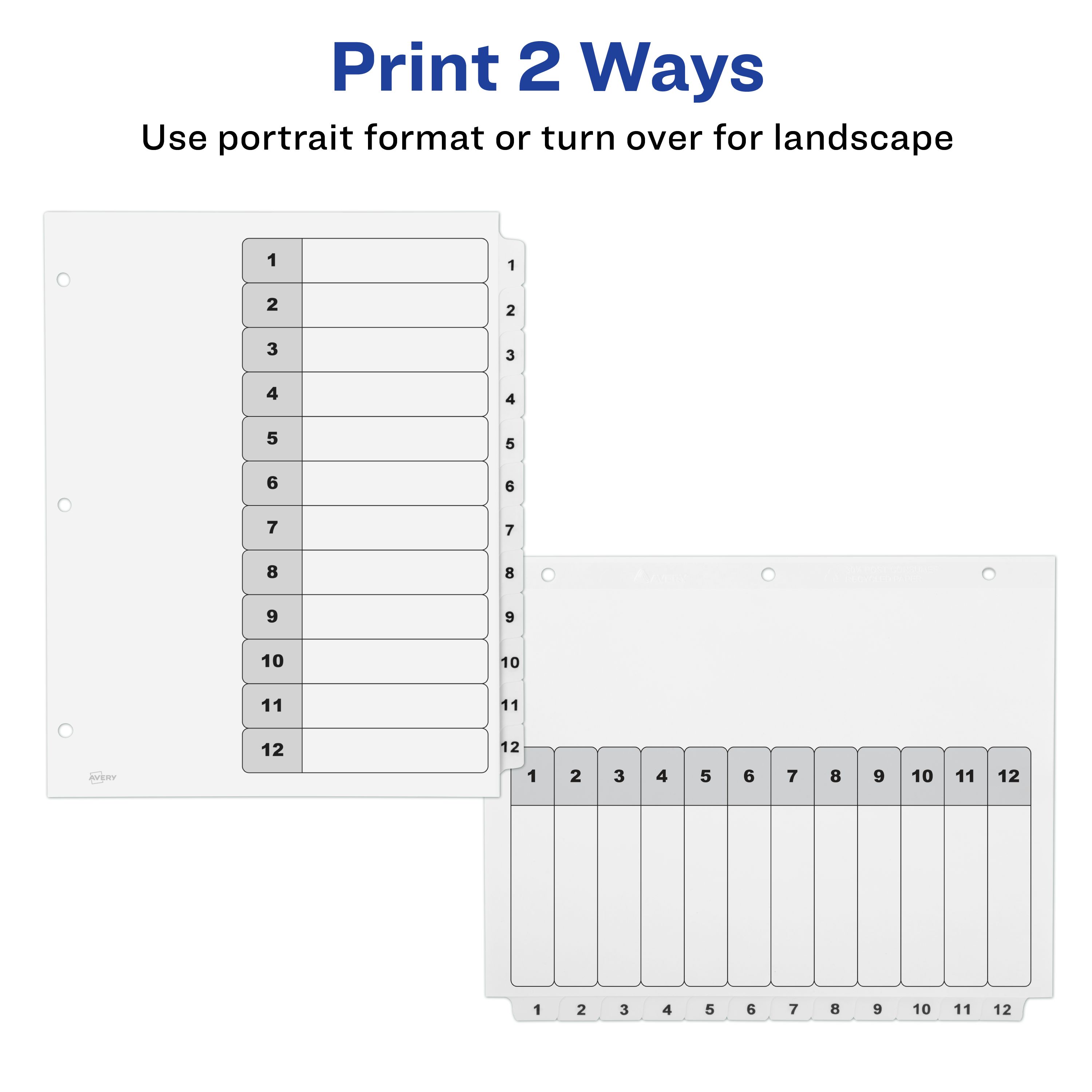 Durable 680019 A4 Portrait A-Z Index Set With Printed Inserts And