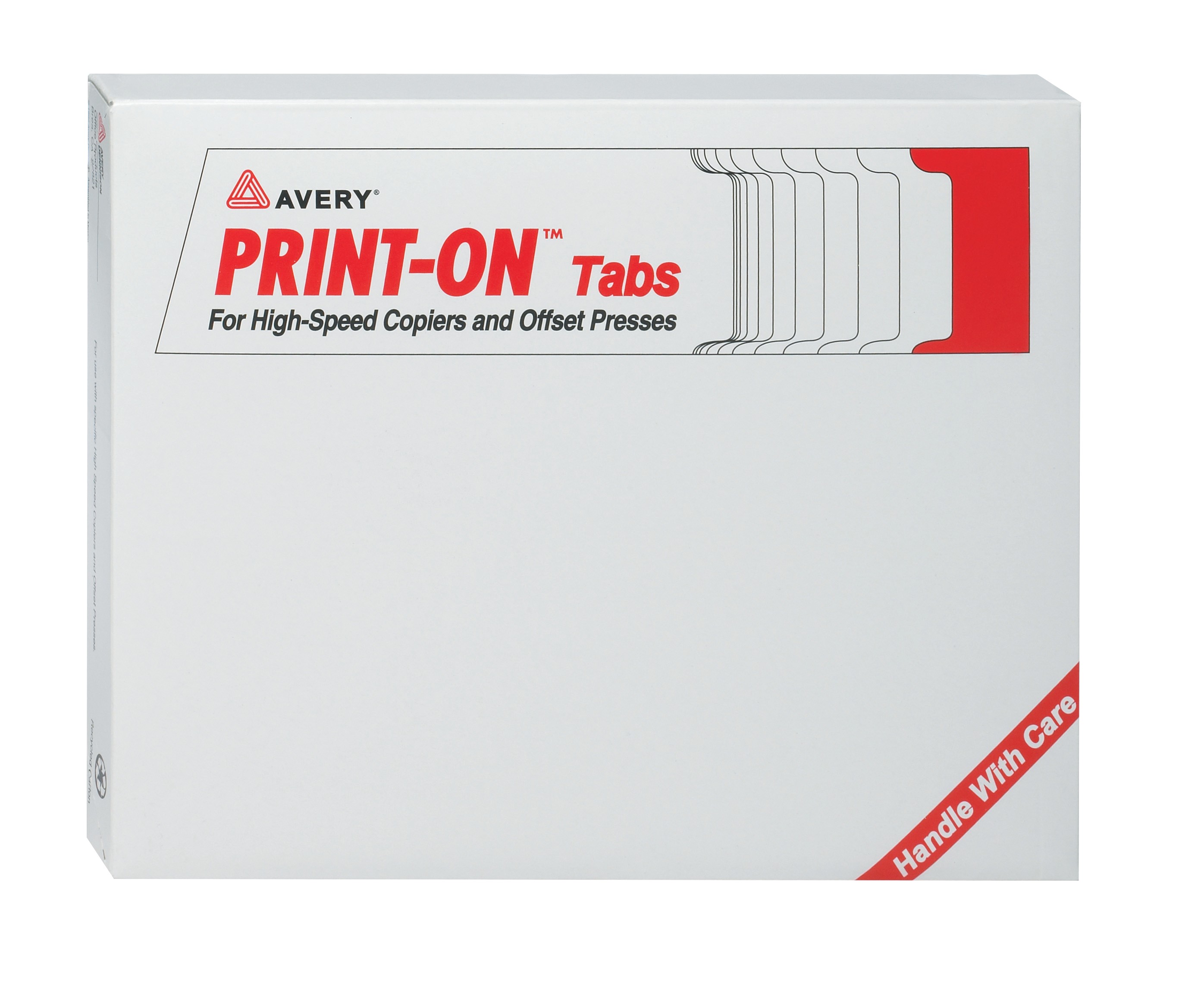 Avery print on tabs for high speed copiers and offset presses 150 tabs
