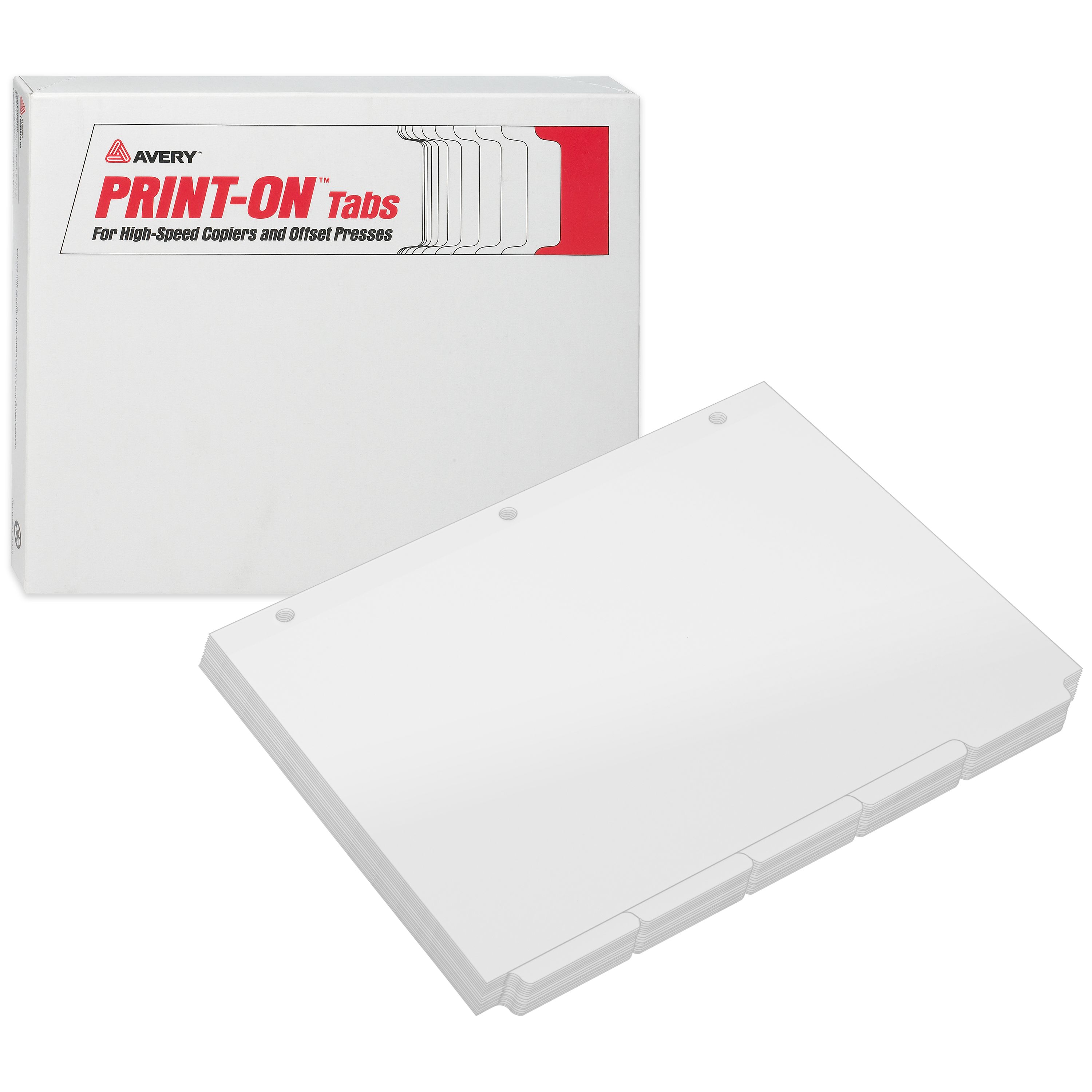 Avery Print-On Tabs for High-Speed Copiers and Offset
