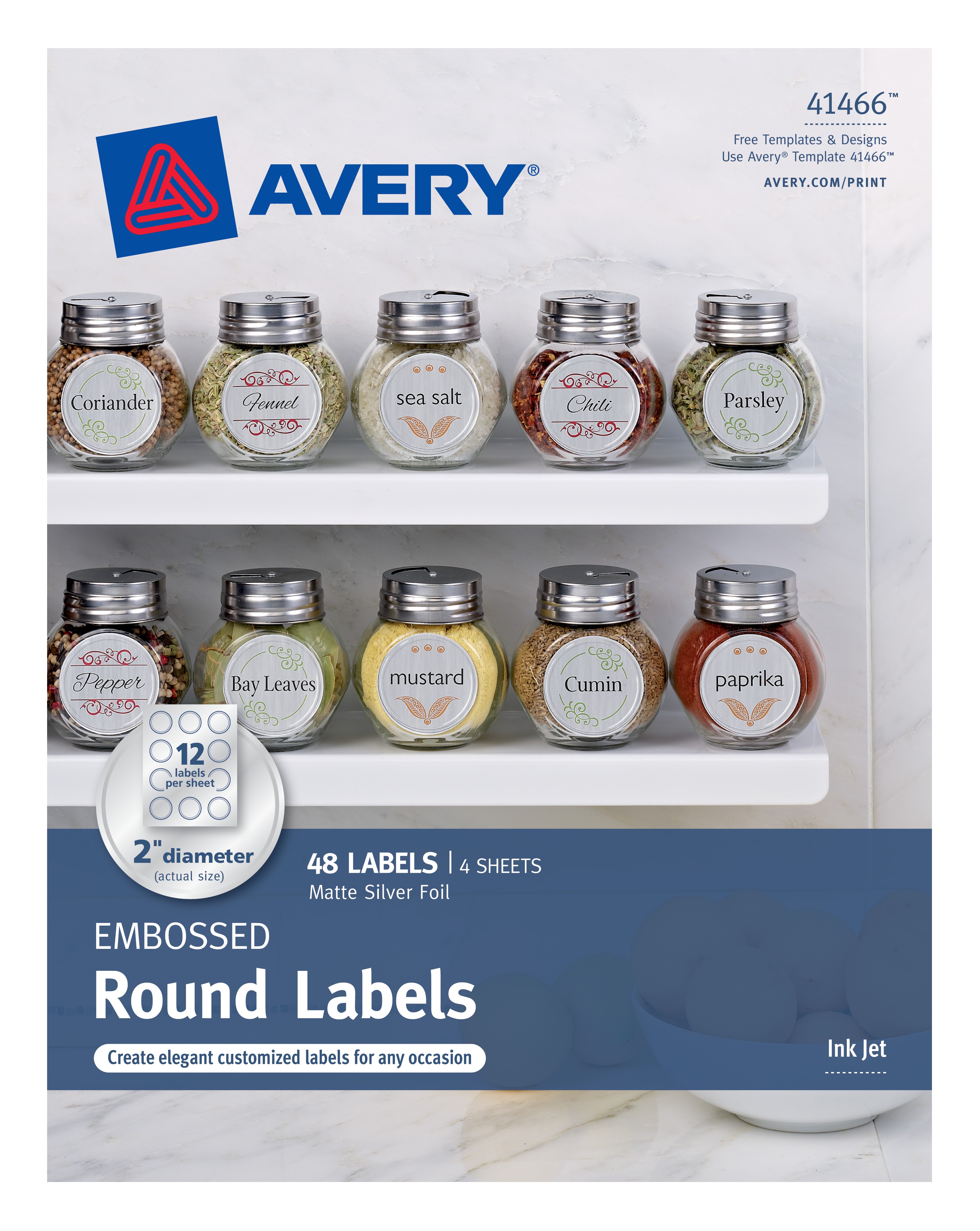 Avery Embossed Round Foil Labels 2