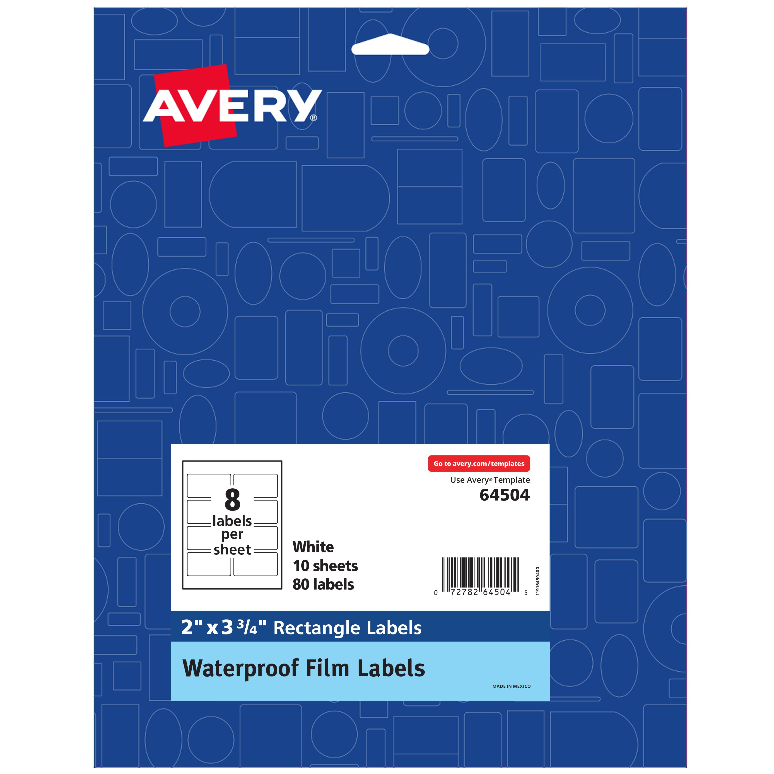 thumbnail image 2 of Waterproof White Address Labels - 4x2.5 Inch Stickers For Inkjet Printers (80 Total) 2 of 10