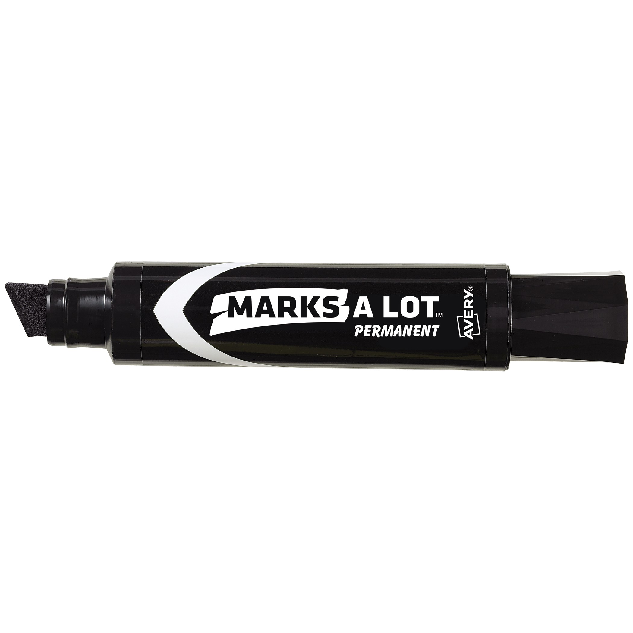 Marks-A-Lot Permanent Marker, Jumbo Desk-Style Size, Chisel Tip, 1 ...