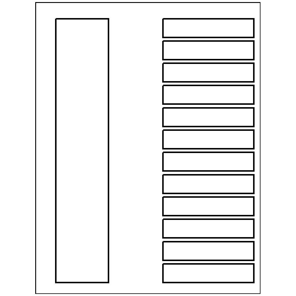 Template for Avery 11196 Ready Index Table of Contents, 12Tab