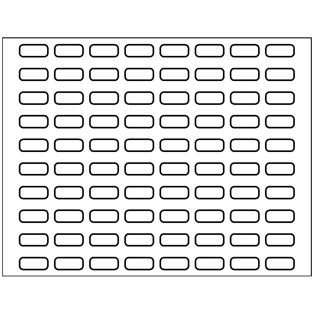 Template for 11226 print apply clear label sheet refills 8 tab