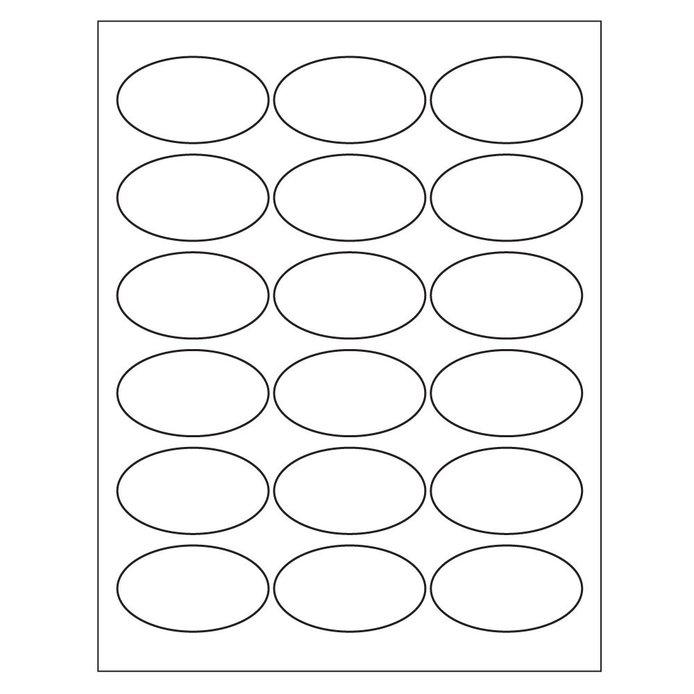Template for Avery 22814 PrinttotheEdge Oval Labels 11/2" x 21/2