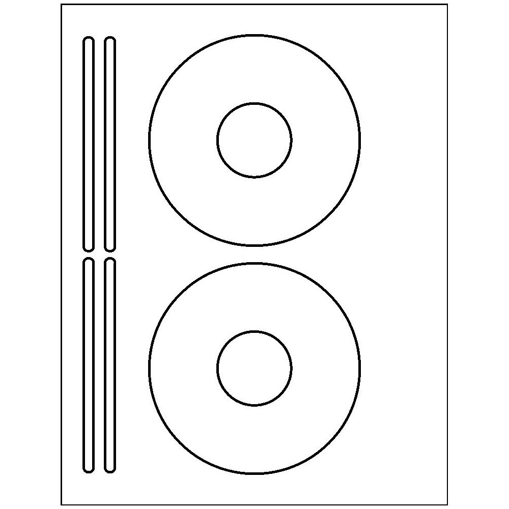 Template for Avery 28669 CD Labels 8-1/2