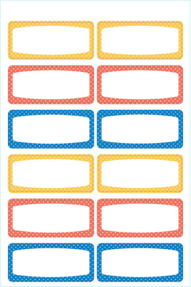 Template for Avery 31442 Rectangle Labels 3/4