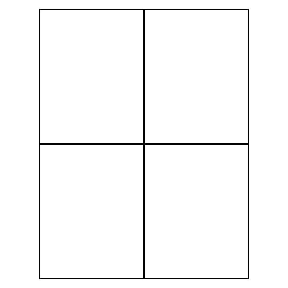 Template for Avery 3268 Note Cards 4-1/4