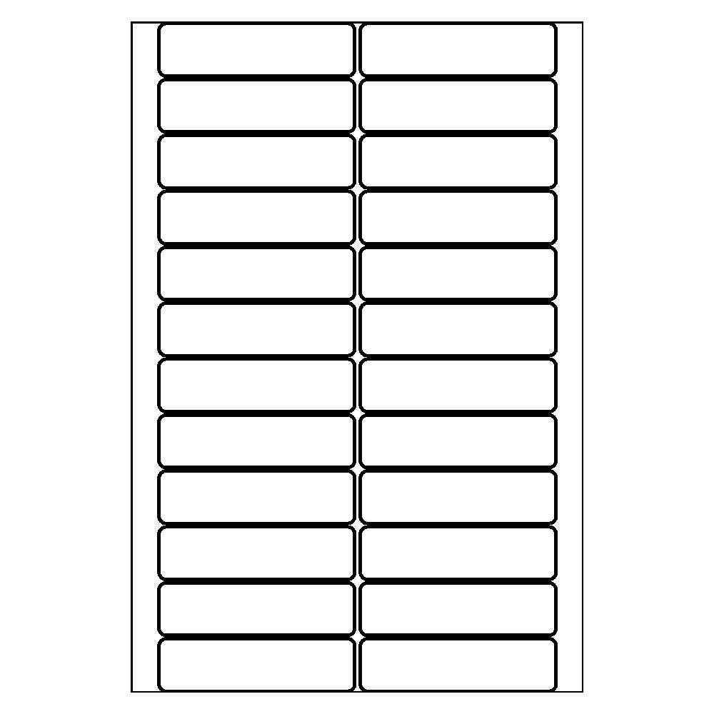 Template for Avery 4030 Pin Fed Mailing Labels 3-1/2