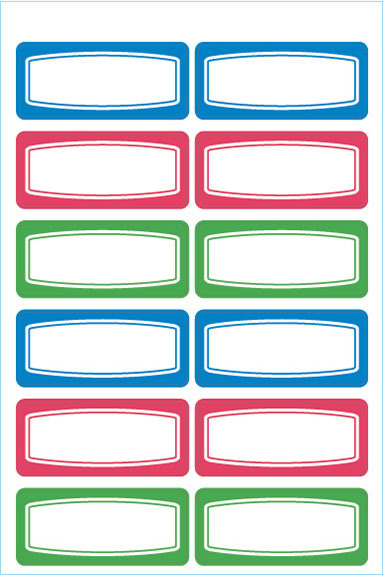 Template for Avery 41441 Rectangle Labels 3/4