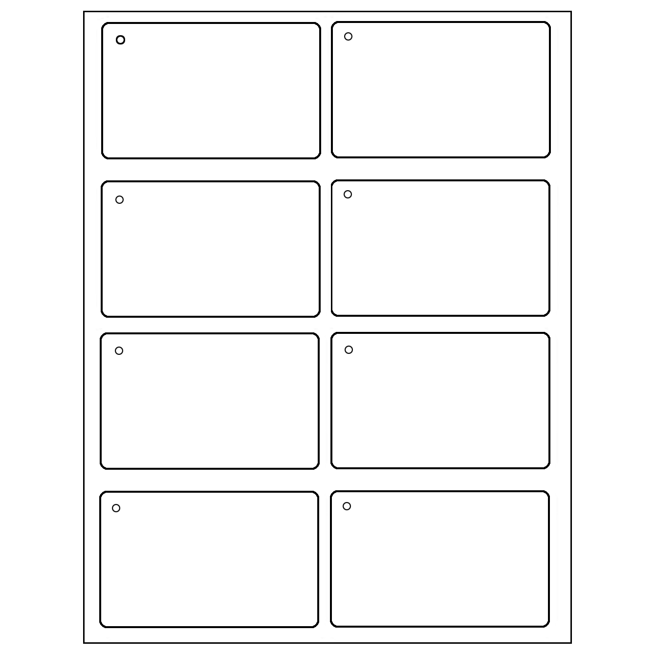 Template for Avery 4761 Flash Cards with Ring Hole 2-1/2" x 4" | Avery.com