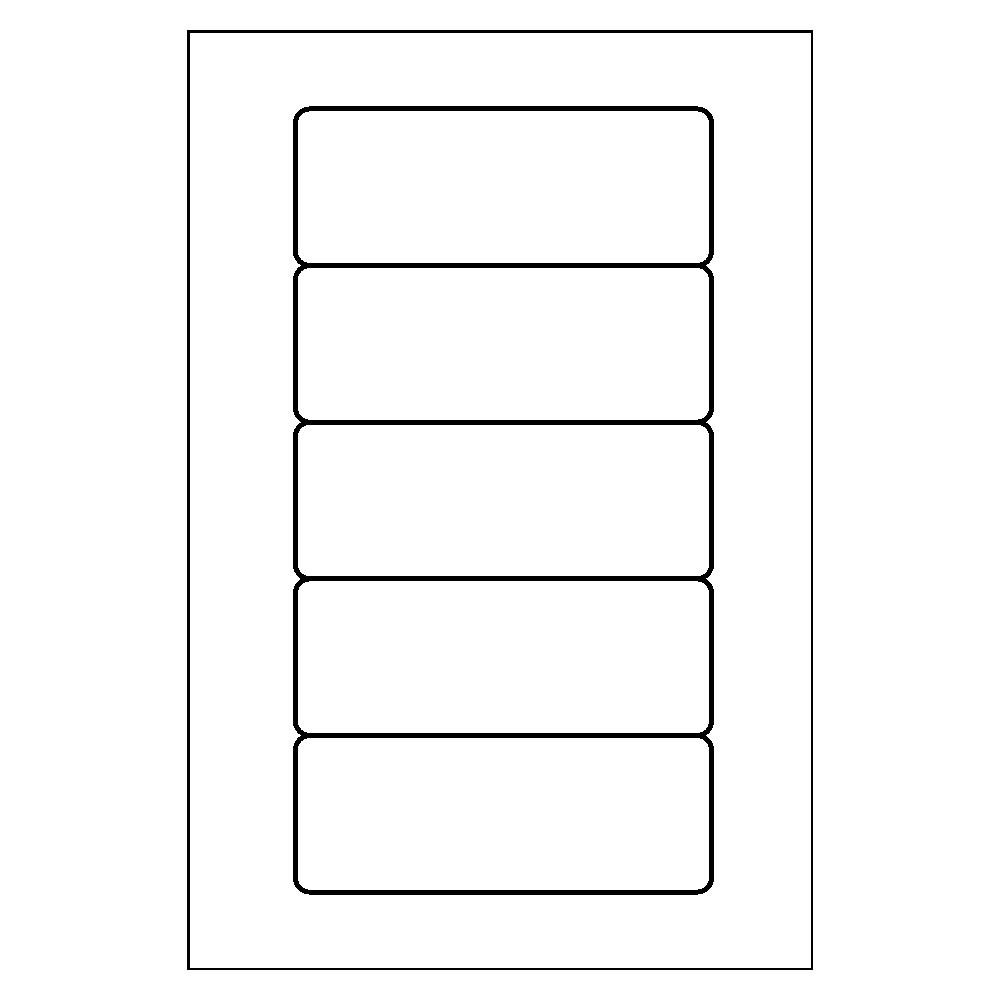 Template for Avery 5105 Print or Write MultiUse Labels 1" x 25/8