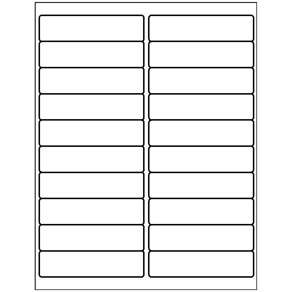 Template for Avery 5261 Address Labels 1" x 4"
