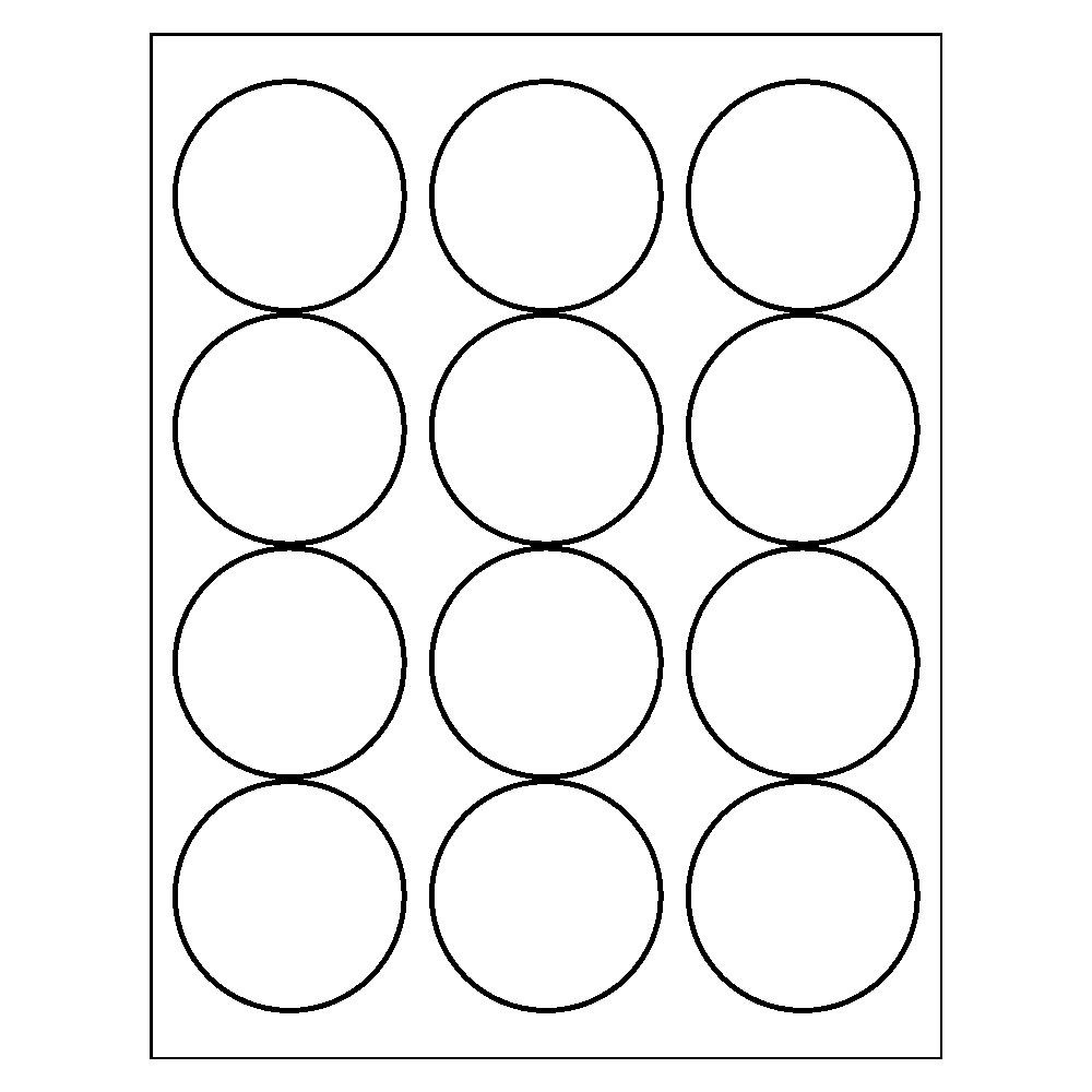 Template for Avery 5294 High Visibility Round Labels 2-1/2