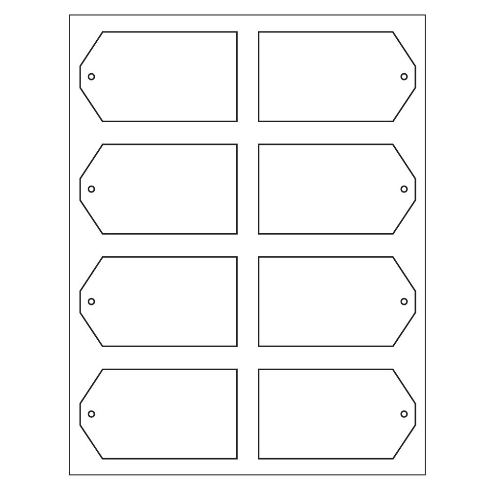 Template for Avery 53215 Printable Tags 2