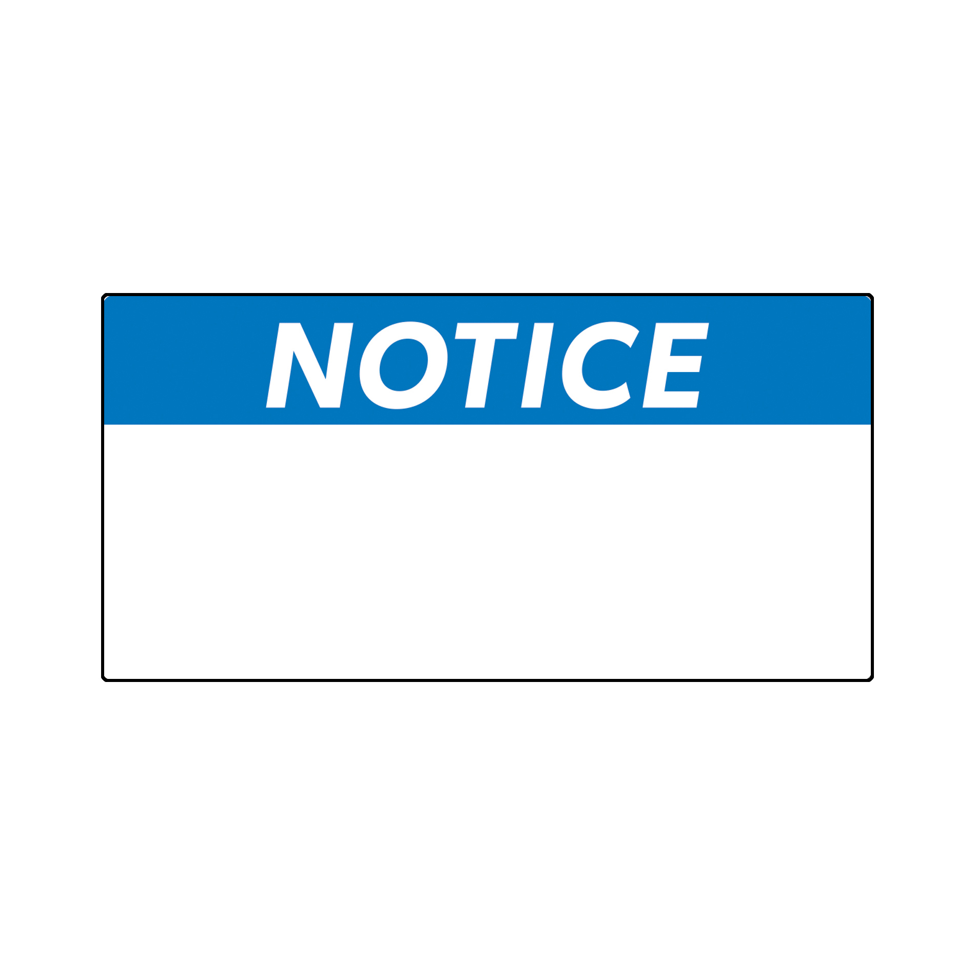 Template for Avery Presta® 61217 Sign Labels, Notice Header, 4