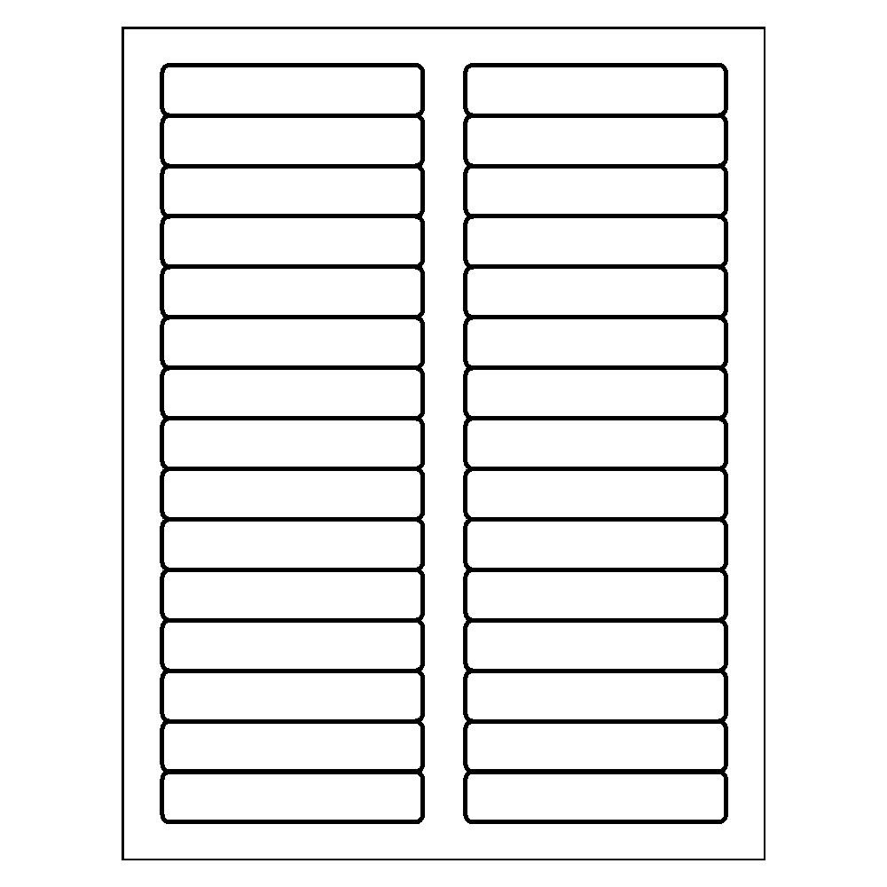 Template for Avery 6466 File Folder Labels 2/3