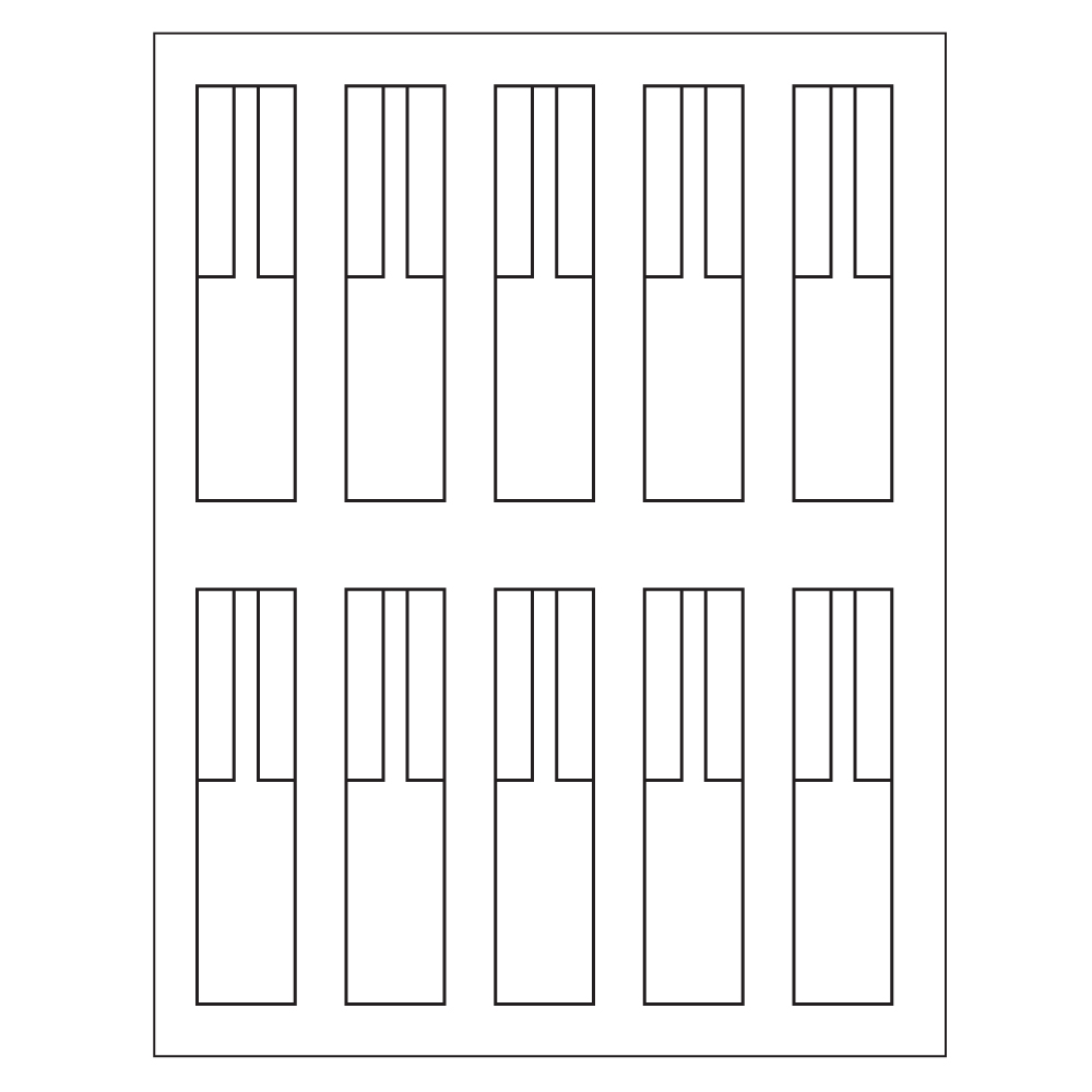 Template for Avery 6591 Durable Printable Cord Tags 1" x 2-1/4" | Avery.com