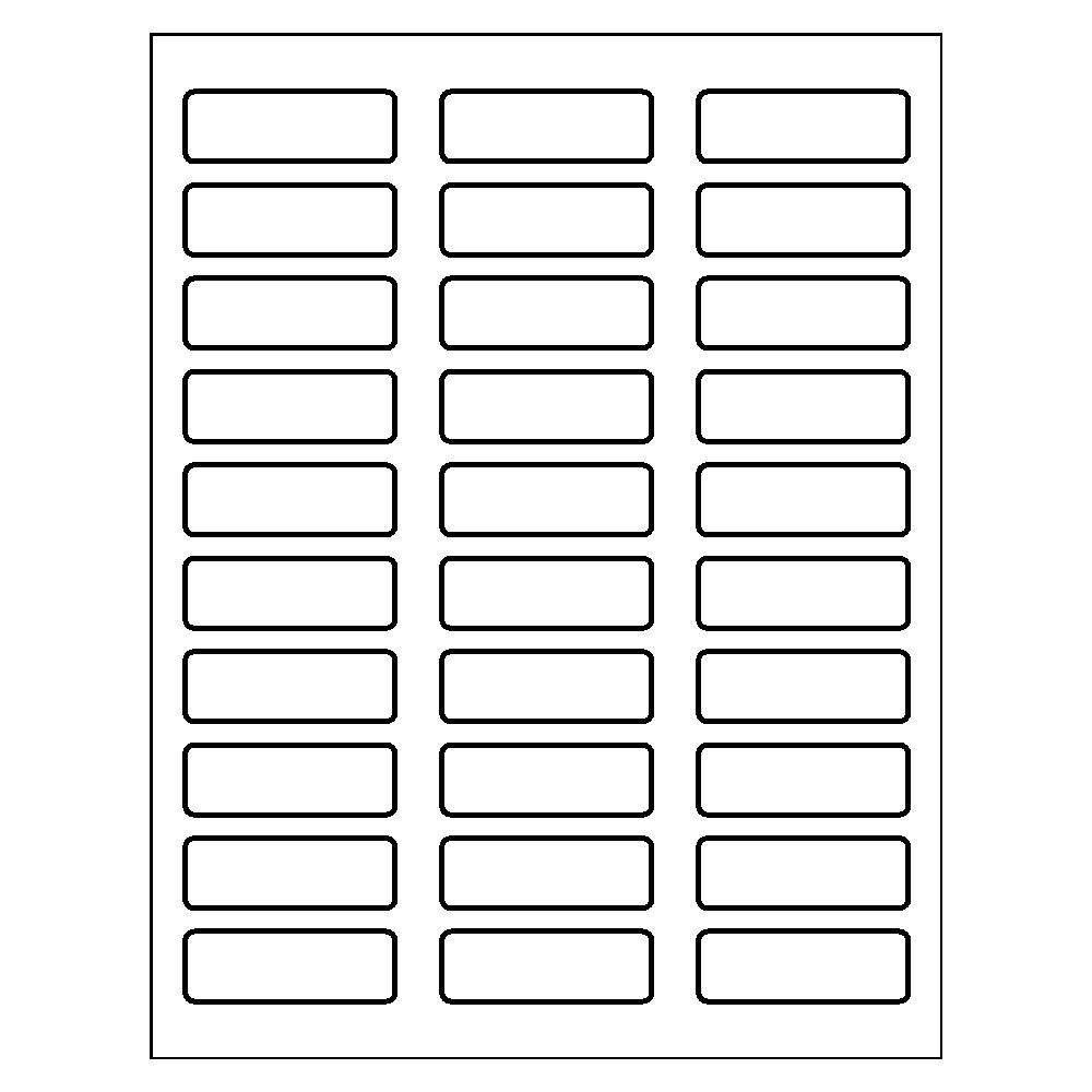 Template for Avery 6870 Print-to-the-Edge Address Labels 3/4