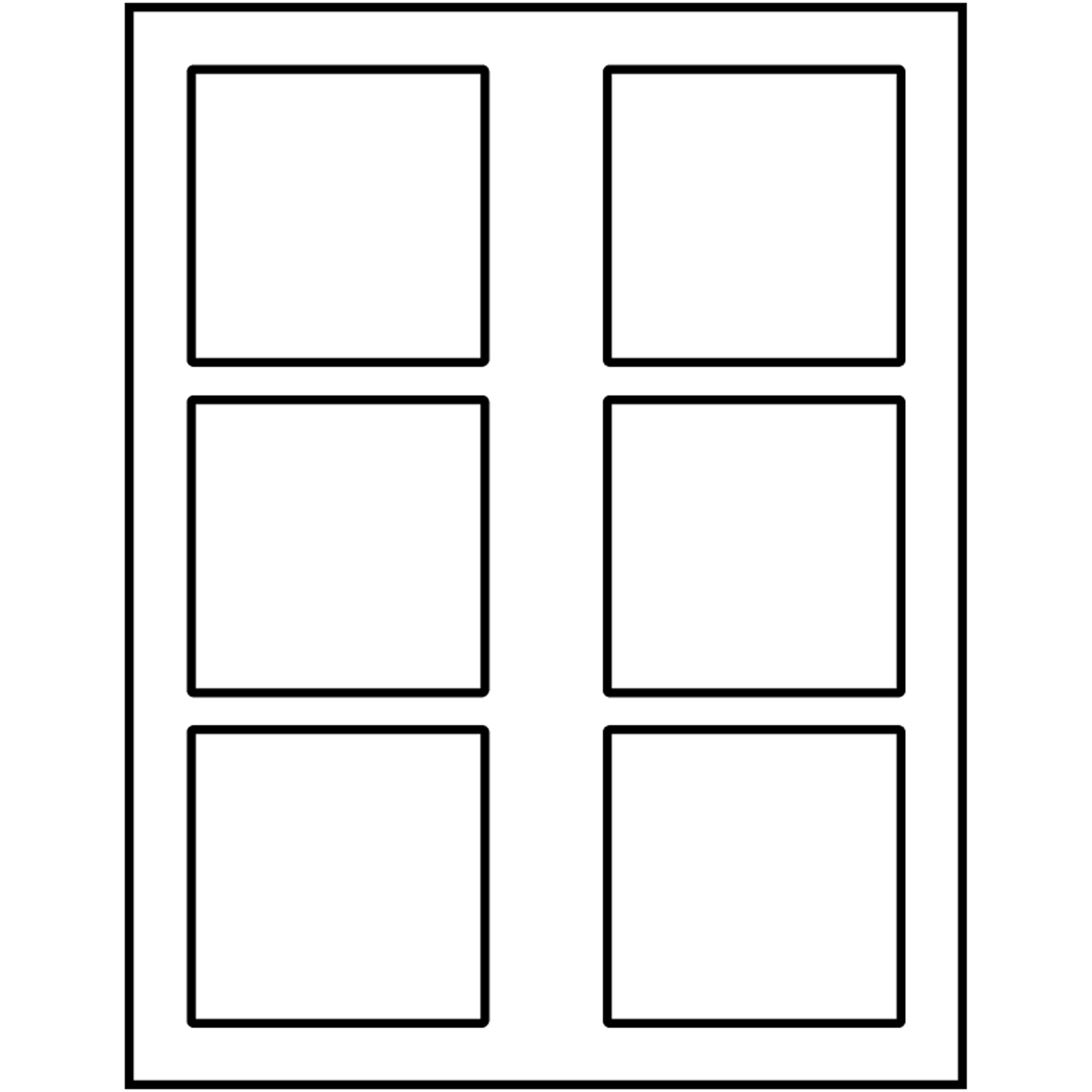 Template for Avery Presta® 94101 Square Labels 3