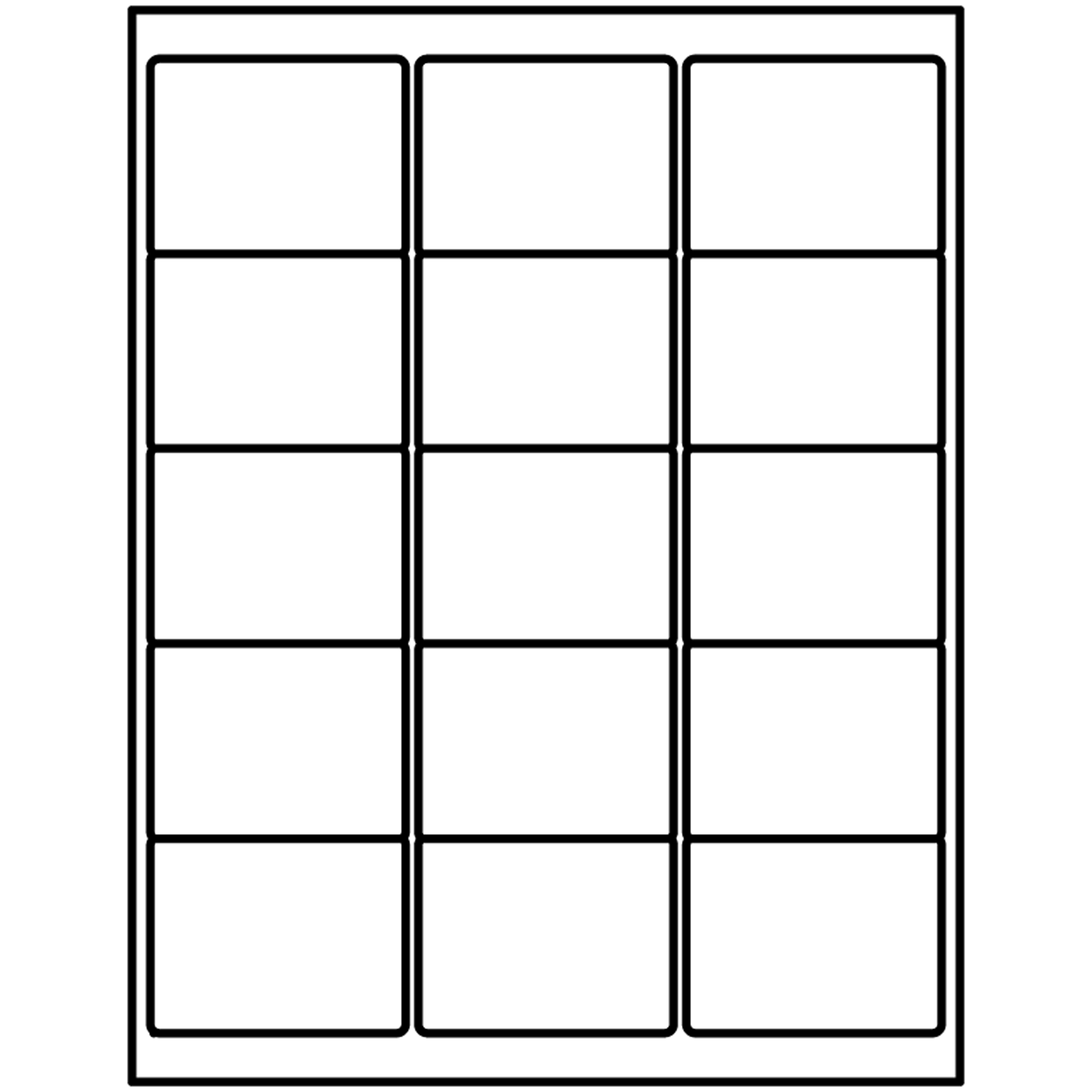 Template for Avery Presta® 94235 Rectangle Labels 2" x 25/8"