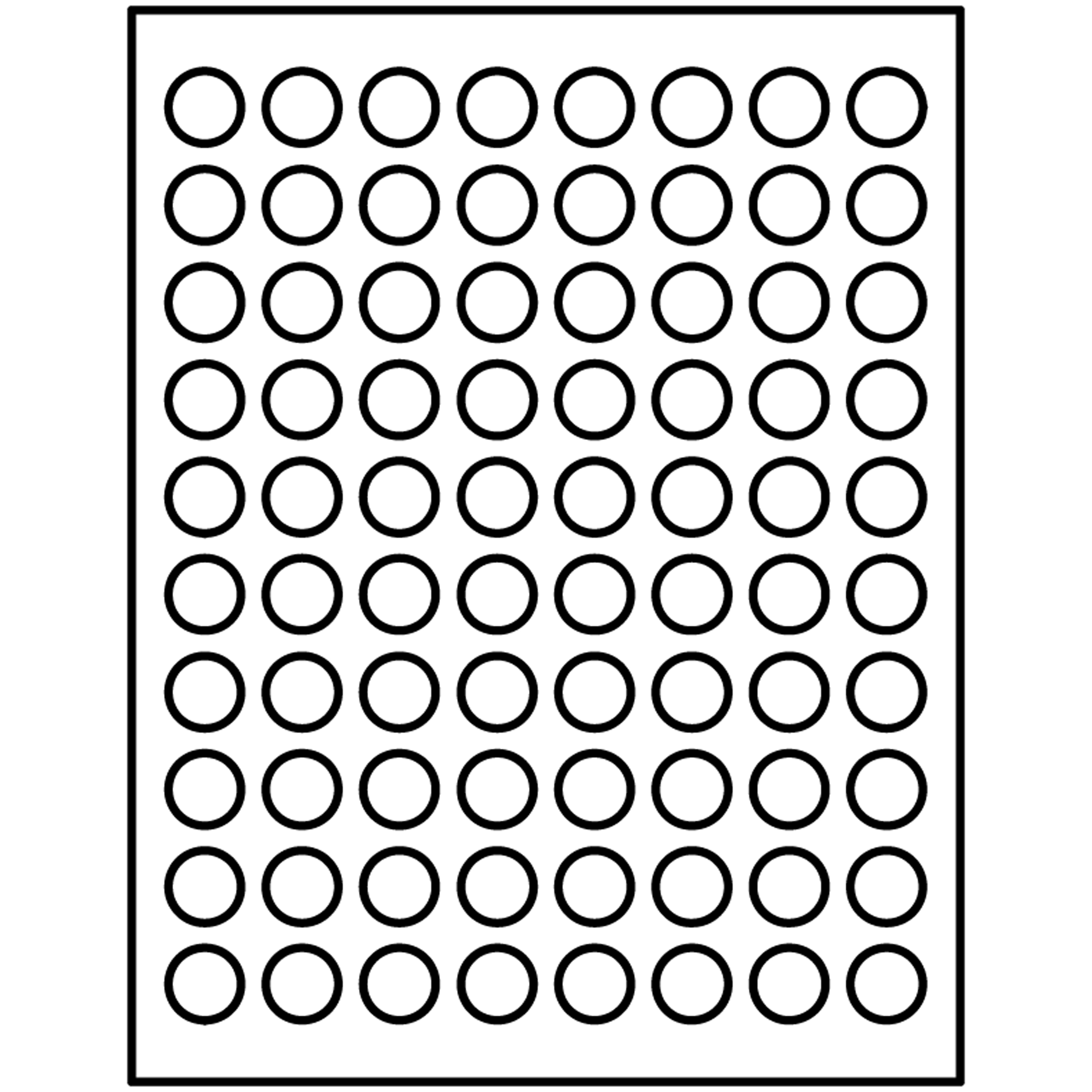 Template for avery presta 94504 round labels 3 4 diameter avery
