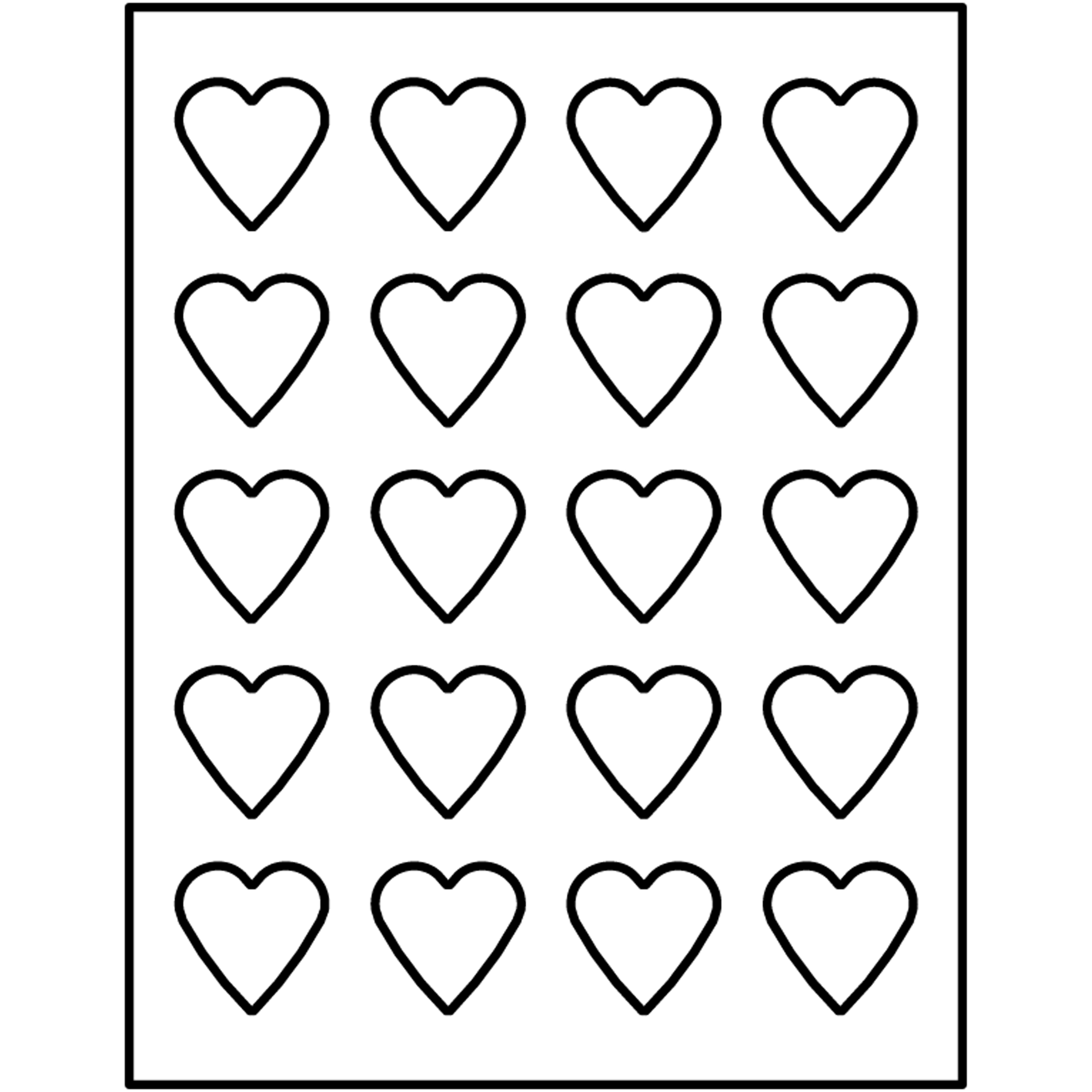 Template for avery presta 94602 heart labels 1 1 2 x 1 1 2 avery