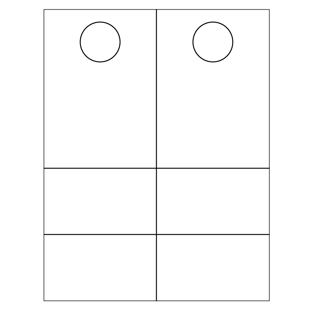 Template for Avery 96150 Door Hanger with Tear-Away Cards 4-1/4" x 11 ...