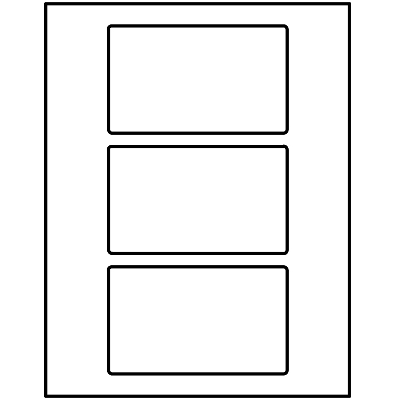 Template for Avery Presta® 97186 Rectangle Labels 3