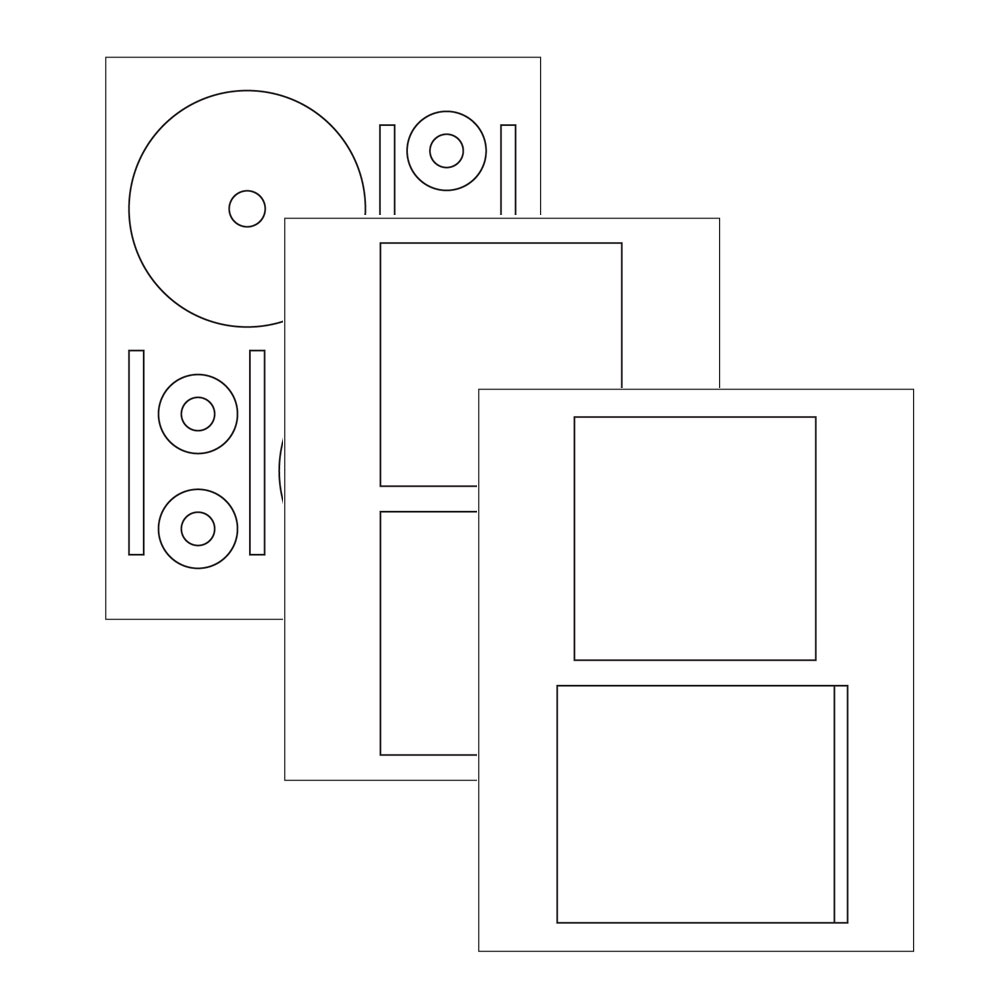 Template for Avery 98107 CD Stomper CD Labels 8-1/2