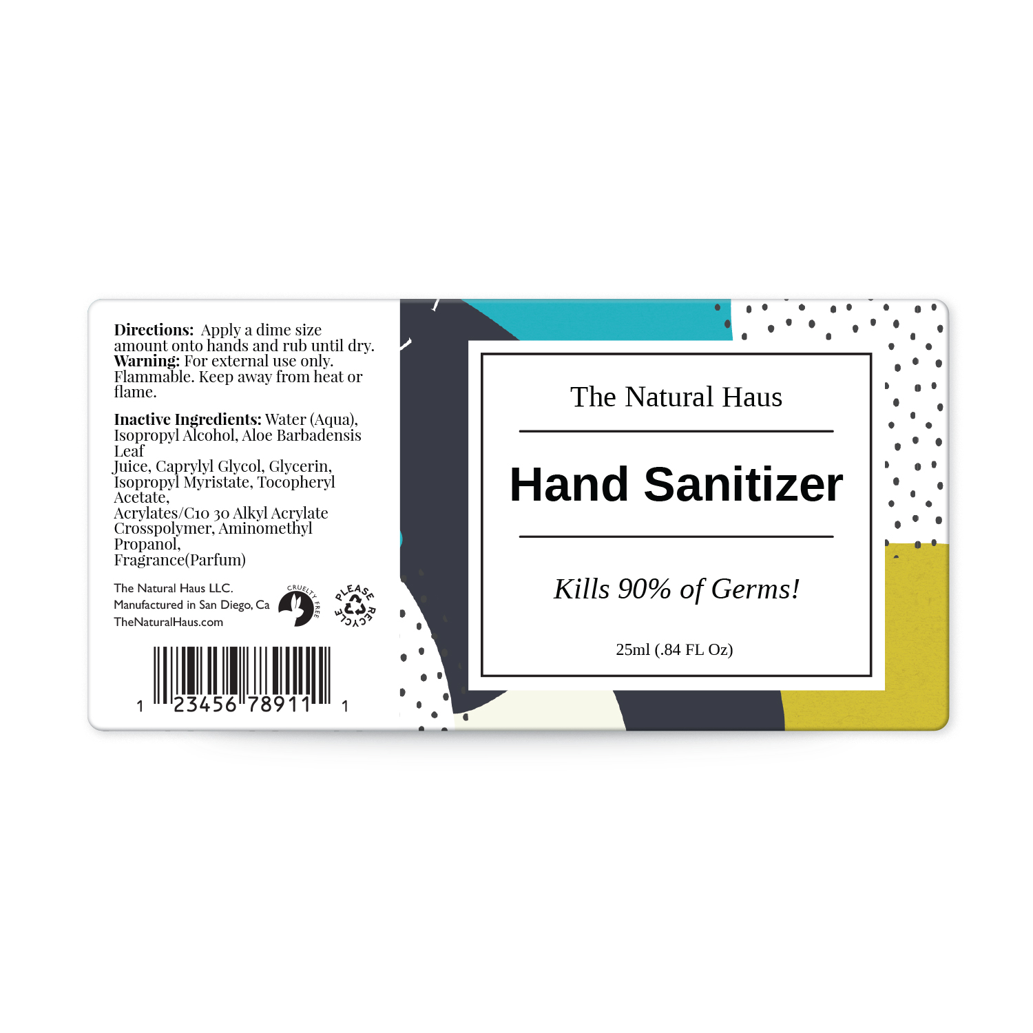 Hand Sanitizer Label Template