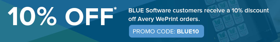 10% Off WePrint for BLUE Software members* | Avery WePrint