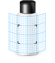 Using the paper, wrap your product and mark where you want the label's edges to be.